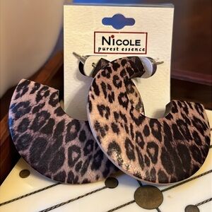 Animal Print Hoop Earrings